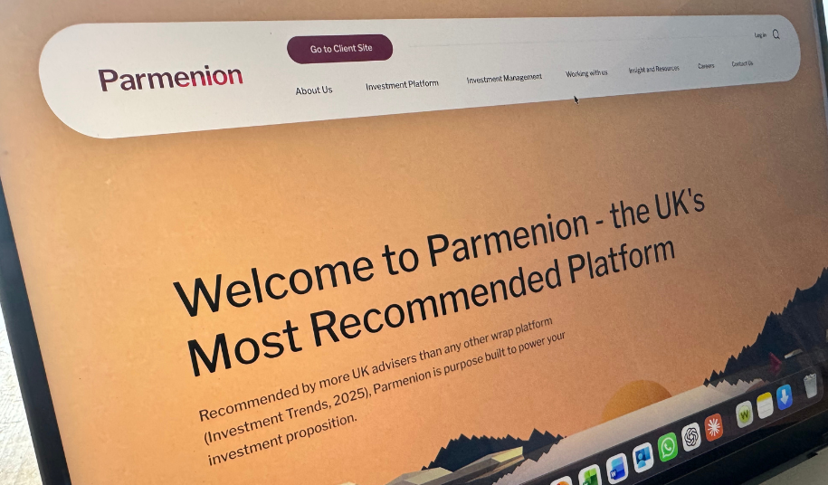 Parmenion platform homepage. Hardy Managed Portfolios from Casterbridge now available