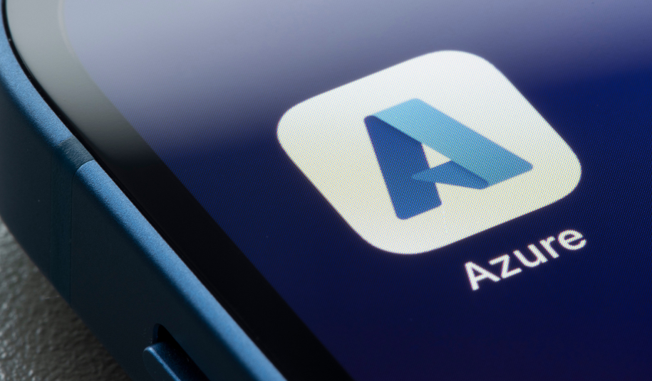 Microsoft Azure app icon on smartphone screen, symbolising the cloud growth that drove a record $450bn one-day market cap gain for Microsoft